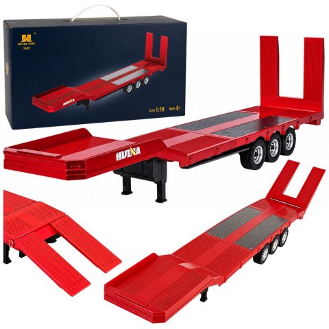 HUINA Przyczepa Niskopodwoziowa Naczepa Do Scania 770S Huina Czerwona 1:18
