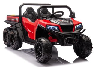 LEAN CARS Pojazd Na Akumulator 6 Kół XB-1038A 4x4 24V Czerwony