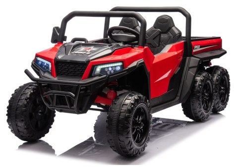 LEAN CARS Pojazd Na Akumulator 6 Kół XB-1038A 4x4 24V Czerwony