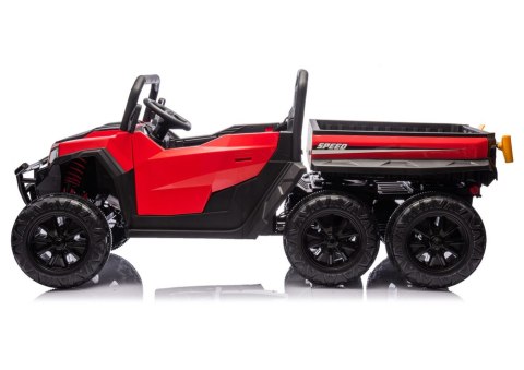 LEAN CARS Pojazd Na Akumulator 6 Kół XB-1038A 4x4 24V Czerwony