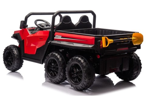 LEAN CARS Pojazd Na Akumulator 6 Kół XB-1038A 4x4 24V Czerwony