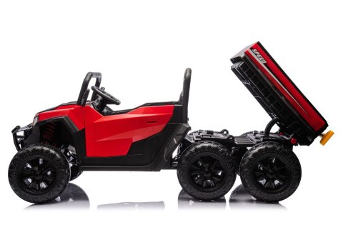 LEAN CARS Pojazd Na Akumulator 6 Kół XB-1038A 4x4 24V Czerwony