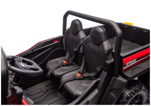 LEAN CARS Pojazd Na Akumulator 6 Kół XB-1038A 4x4 24V Czerwony