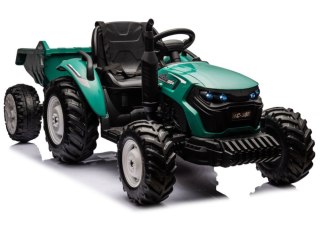 LEAN CARS Traktor Na Akumulator HC-306 Z Przyczepą Ciemno Zielony 24V