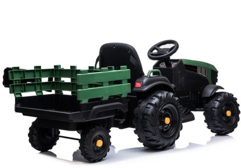 LEAN CARS Traktor z Przyczepą na akumulator BDM0925 Zielony Wojskowy
