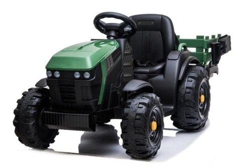 LEAN CARS Traktor z Przyczepą na akumulator BDM0925 Zielony Wojskowy