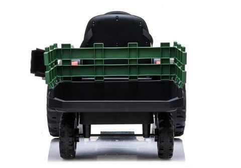 LEAN CARS Traktor z Przyczepą na akumulator BDM0925 Zielony Wojskowy