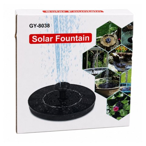 LEAN Fontanna Solarna Ogrodowa Do Oczka Wodnego Stawu 4 Dysze 180L/H