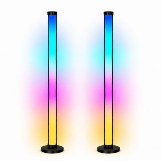 LEAN Lampy Podłogowe Smart Kolorowe Światła LED RGB Pilot Aplikacja 125cm 2 szt.