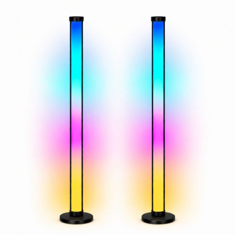 LEAN Lampy Podłogowe Smart Kolorowe Światła LED RGB Pilot Aplikacja 125cm 2 szt.