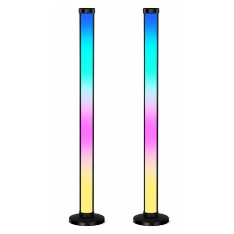 LEAN Lampy Podłogowe Smart Kolorowe Światła LED RGB Pilot Aplikacja 125cm 2 szt.
