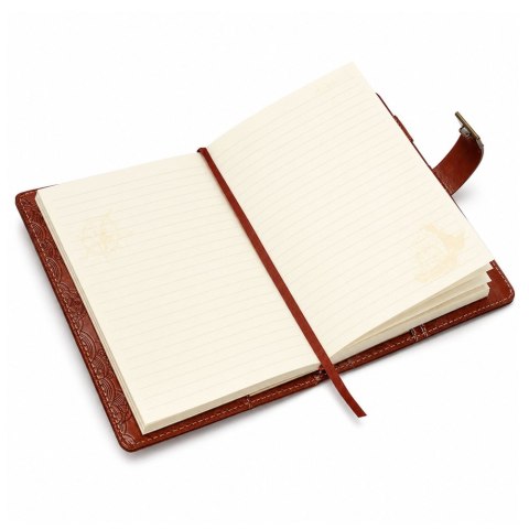 LEAN Notatnik Dziennik Notes Na Hasło Szyfr Eko Skóra Brązowy Ze Sterem A5