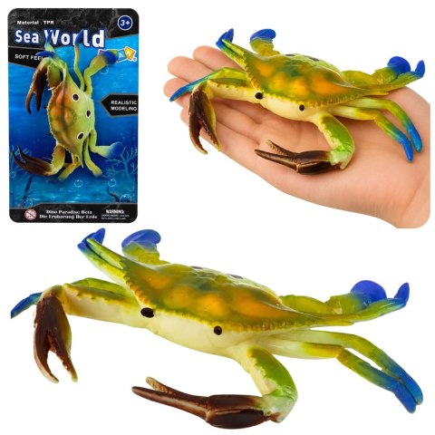 LEAN TOYS Gumowa Figurka Krab Rozciągliwa Realistyczna Zwierzę Morskie 19cm