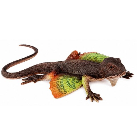 LEAN TOYS Jaszczurka Agama Błoniasta Gumowa Figurka Rozciągliwa Realistyczna 13 cm