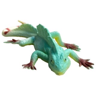 LEAN TOYS Jaszczurka Agama Żaglowa Gumowa Figurka Rozciągliwa Realistyczna 16 cm