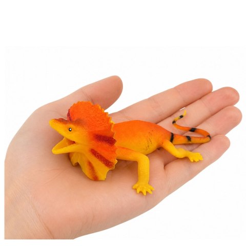 LEAN TOYS Jaszczurka Kołnierzasta Gumowa Figurka Rozciągliwa Realistyczna 19cm