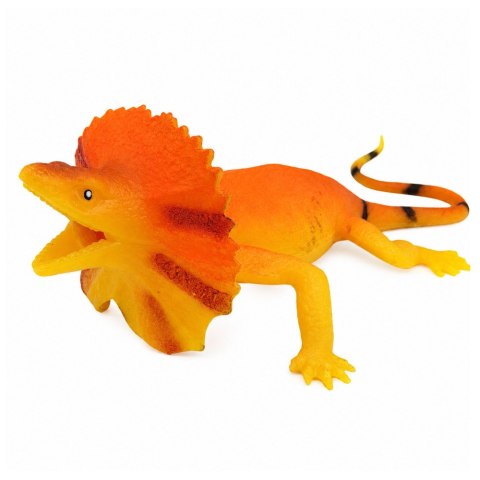 LEAN TOYS Jaszczurka Kołnierzasta Gumowa Figurka Rozciągliwa Realistyczna 19cm