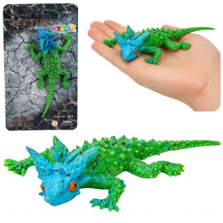 LEAN TOYS Jaszczurka Rogata Gumowa Figurka Rozciągliwa Realistyczna 20 cm