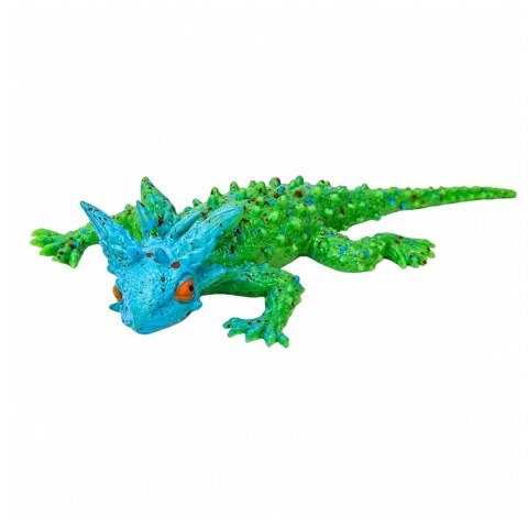 LEAN TOYS Jaszczurka Rogata Gumowa Figurka Rozciągliwa Realistyczna 20 cm