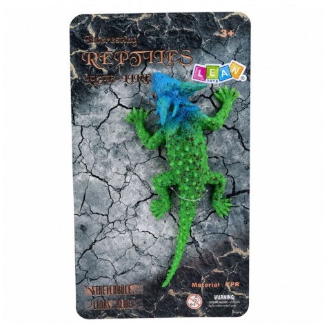LEAN TOYS Jaszczurka Rogata Gumowa Figurka Rozciągliwa Realistyczna 20 cm