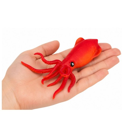 LEAN TOYS Kałamarnica Gumowa Figurka Rozciągliwa Realistyczna Zwierzę Morskie 18 cm