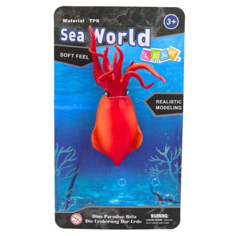 LEAN TOYS Kałamarnica Gumowa Figurka Rozciągliwa Realistyczna Zwierzę Morskie 18 cm