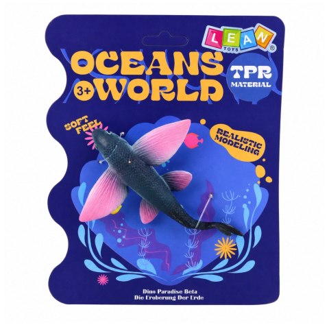 LEAN TOYS Latająca Ryba Gumowa Figurka Rozciągliwa Realistyczna Ryba Oceaniczna 12 cm