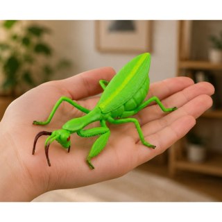 LEAN TOYS Modliszka Gumowa Figurka Rozciągliwa Realistyczna Zielona 18 cm