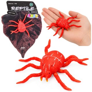 LEAN TOYS Pająk Czerwony Gumowa Figurka Rozciągliwa Realistyczna 12 cm