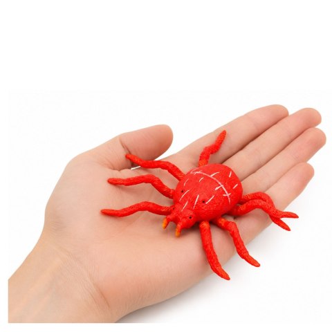 LEAN TOYS Pająk Czerwony Gumowa Figurka Rozciągliwa Realistyczna 12 cm