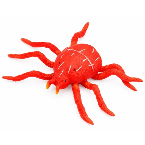 LEAN TOYS Pająk Czerwony Gumowa Figurka Rozciągliwa Realistyczna 12 cm