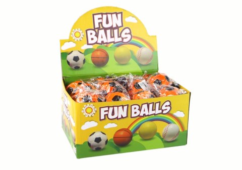 LEAN TOYS Piłka Nożna PU Na Gumce Jojo Do Odbijania 6 cm Pomarańczowa
