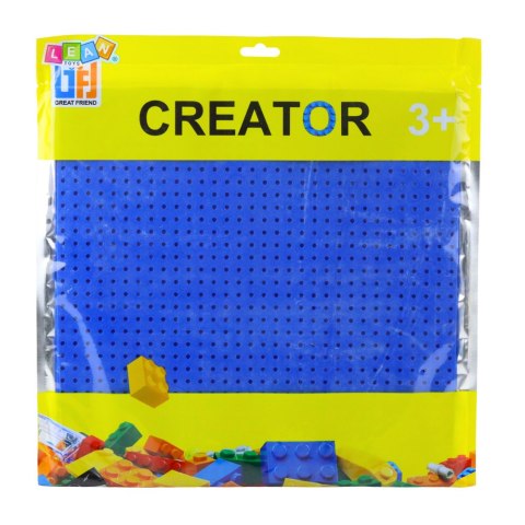 LEAN TOYS Płyta Plansza Konstrukcyjna Do Klocków Budowania Granatowa 25,5x25,5 cm