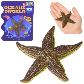 LEAN TOYS Rozgwiazda Gumowa Figurka Rozciągliwa Realistyczna Zwierzę Morskie 9,5 cm