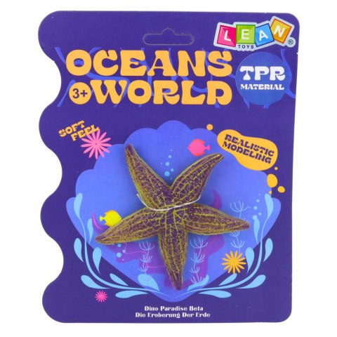 LEAN TOYS Rozgwiazda Gumowa Figurka Rozciągliwa Realistyczna Zwierzę Morskie 9,5 cm