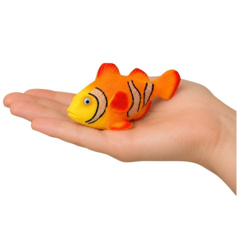 LEAN TOYS Ryba Gumowa Błazenek Figurka Rozciągliwa Realistyczna Ryba Oceaniczna 10cm