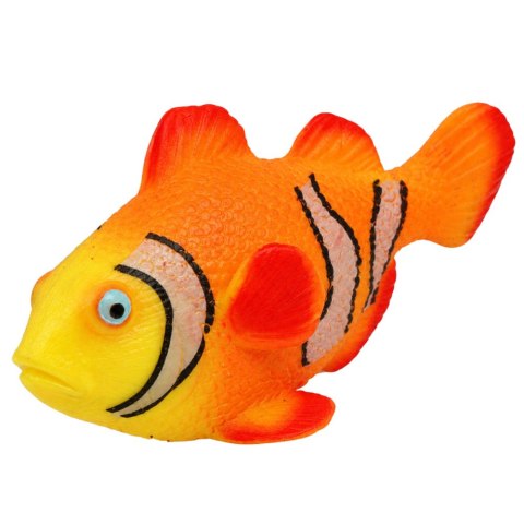 LEAN TOYS Ryba Gumowa Błazenek Figurka Rozciągliwa Realistyczna Ryba Oceaniczna 10cm