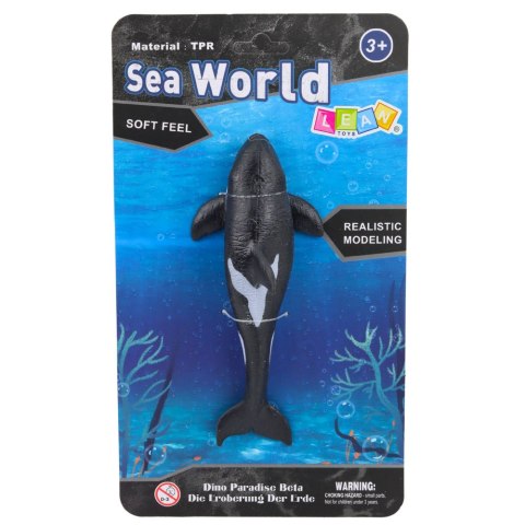 LEAN TOYS Ryba Gumowa Orka Figurka Rozciągliwa Realistyczna Ssak Morski 17,5 cm