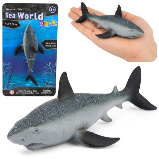 LEAN TOYS Ryba Gumowa Rekin Figurka Rozciągliwa Realistyczna Rekin Oceaniczny 18 cm