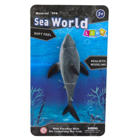 LEAN TOYS Ryba Gumowa Rekin Figurka Rozciągliwa Realistyczna Rekin Oceaniczny 18 cm