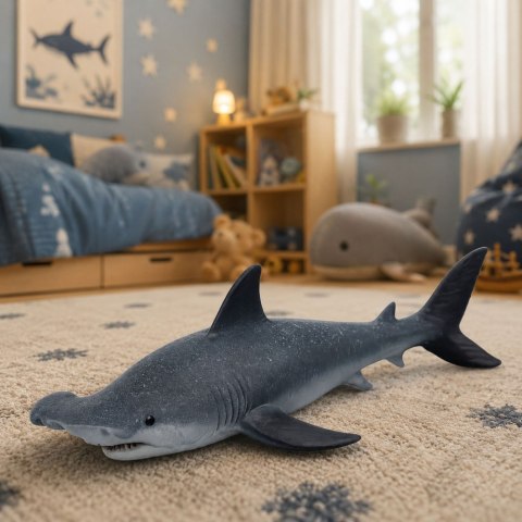 LEAN TOYS Ryba Gumowa Rekin Młot Figurka Rozciągliwa Realistyczna 17cm