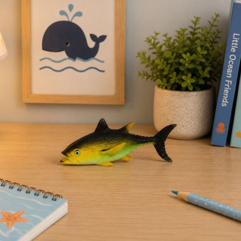 LEAN TOYS Ryba Gumowa Tuńczyk Figurka Rozciągliwa Realistyczna Ryba Oceaniczna 14 cm