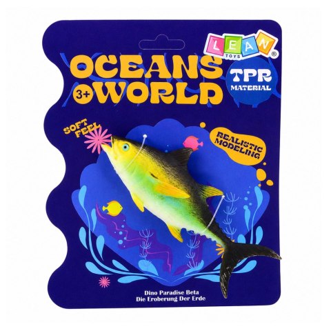 LEAN TOYS Ryba Gumowa Tuńczyk Figurka Rozciągliwa Realistyczna Ryba Oceaniczna 14 cm