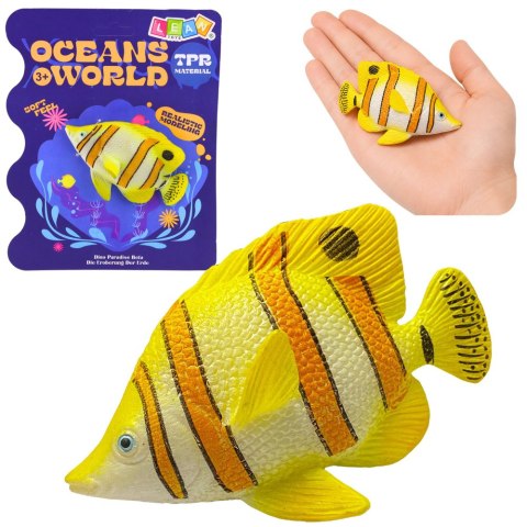 LEAN TOYS Ryba Miedziana Gumowa Motylkowa Figurka Rozciągliwa Realistyczna 10cm