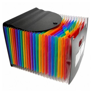 LEAN Teczka Harmonijkowa Organizer Na Dokumenty 25 Przegród A4 Czarna