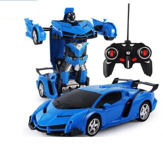 LEAN Toys Auto Robot 2w1 R/C Pilot Światło Dźwięk Drift Niebieski
