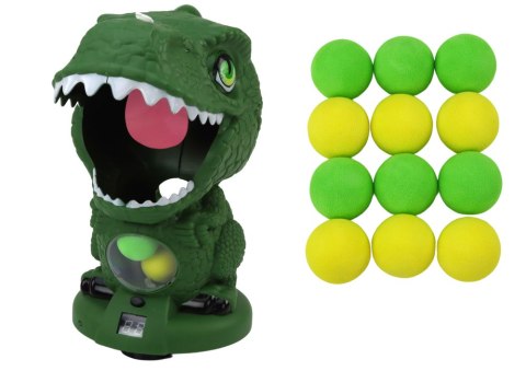 LEAN Toys Gra Zręcznościowa Strzelanie Do Dinozaura Zielony Pistolet Kulki