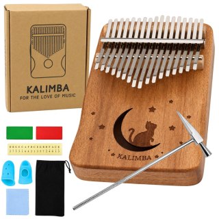 LEAN Toys Kalimba 17 Klawiszy Drewniany Instrument Muzyczny Akcesoria Woreczek