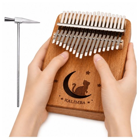 LEAN Toys Kalimba 17 Klawiszy Drewniany Instrument Muzyczny Akcesoria Woreczek