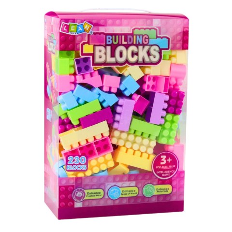 LEAN Toys Klocki W Pudełku Edukacyjne Duże Budowlane Zestaw Kolorowe 230ele.